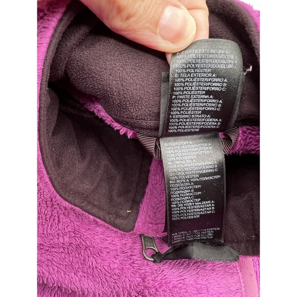 The North Face Osito Jacket Womens M Purple Fleece Teddy Fuzzy Sherpa - Picture 5 of 8